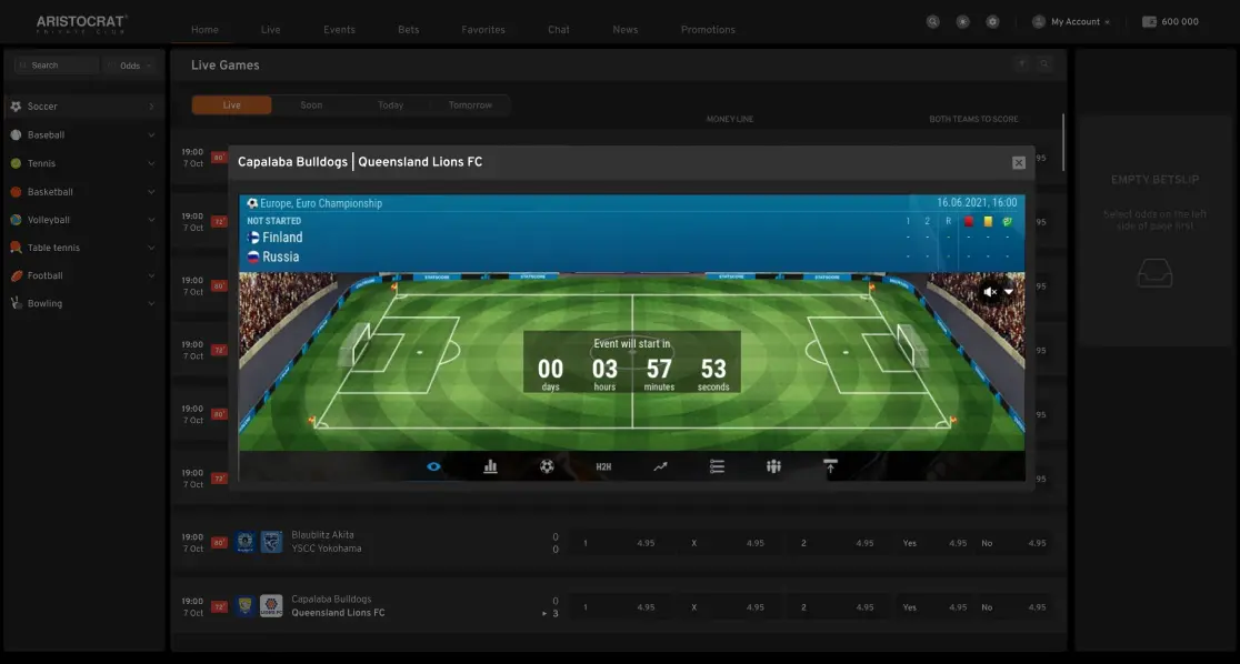 Aristocrat Live match