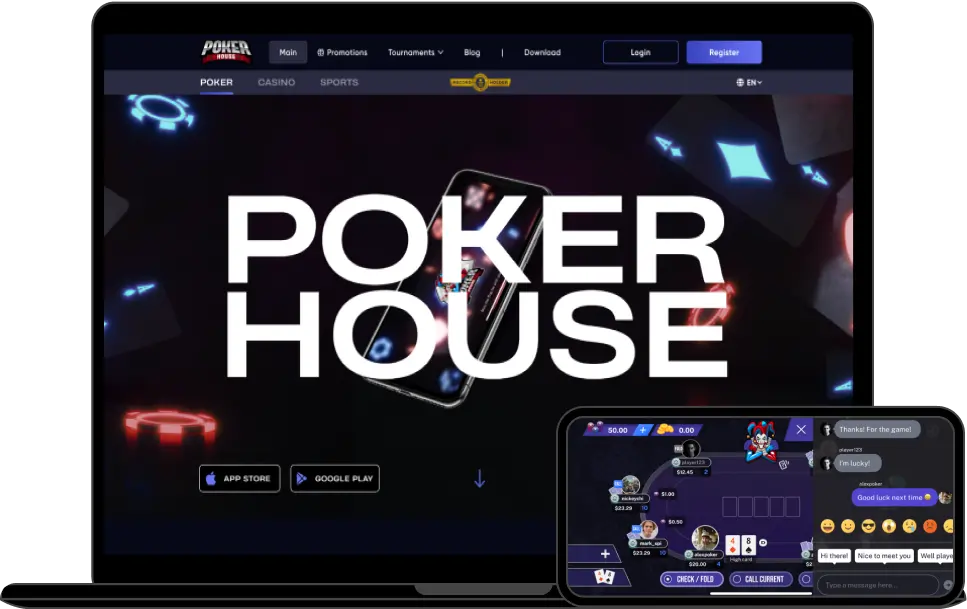 Pocker game app design for Pocker House