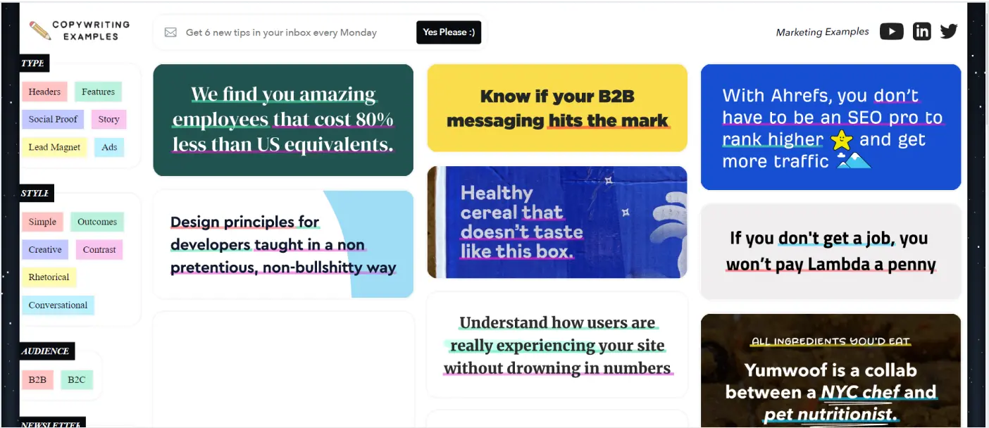 Copywriting Examples