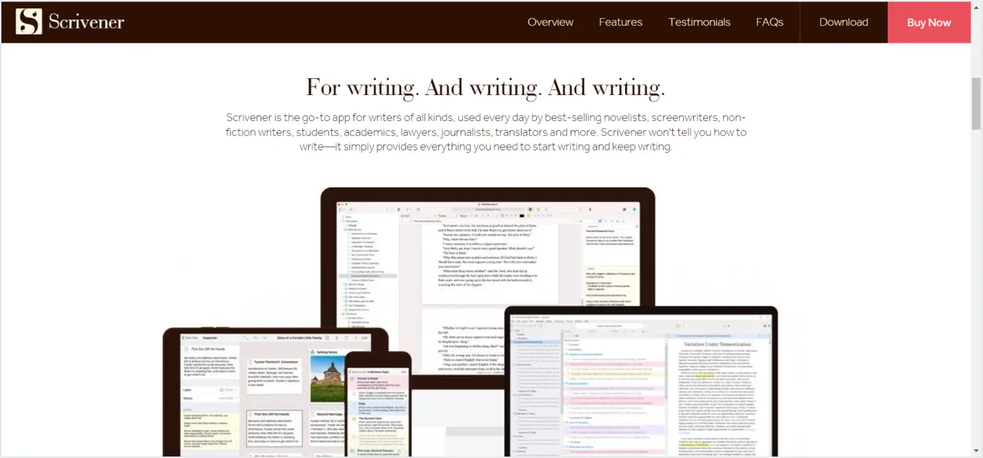 copywriting tool Scrivener