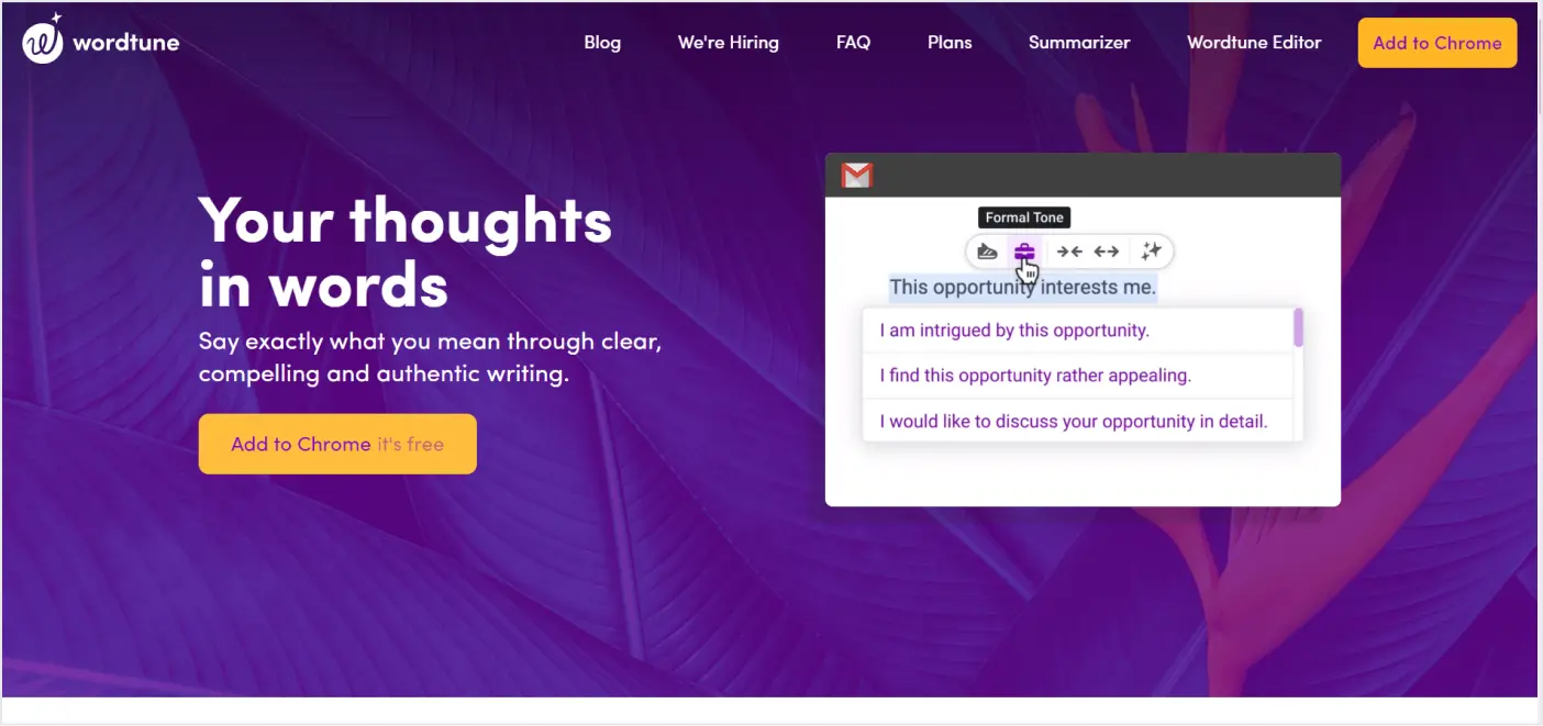 copywriting tool Wordtune
