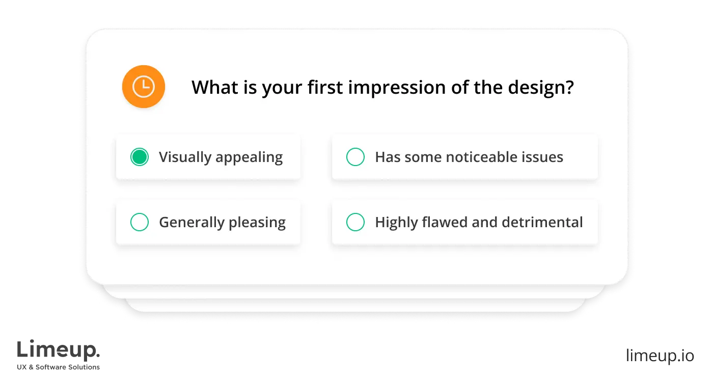 five-second testing is in progress