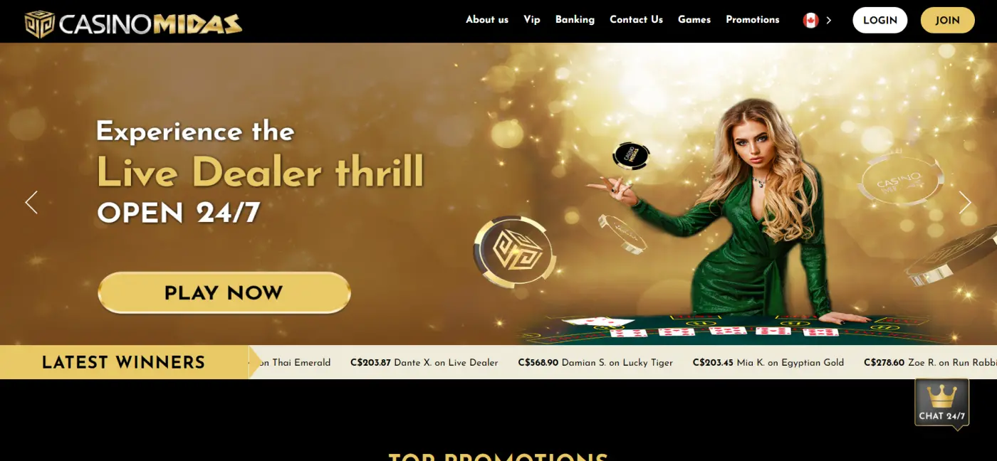 casino-midas website design
