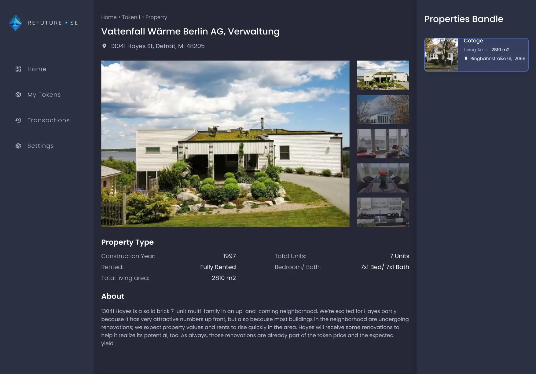 Refuture Property page