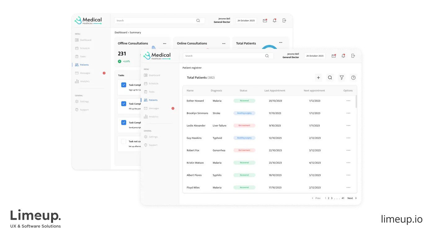 Healthcare software example