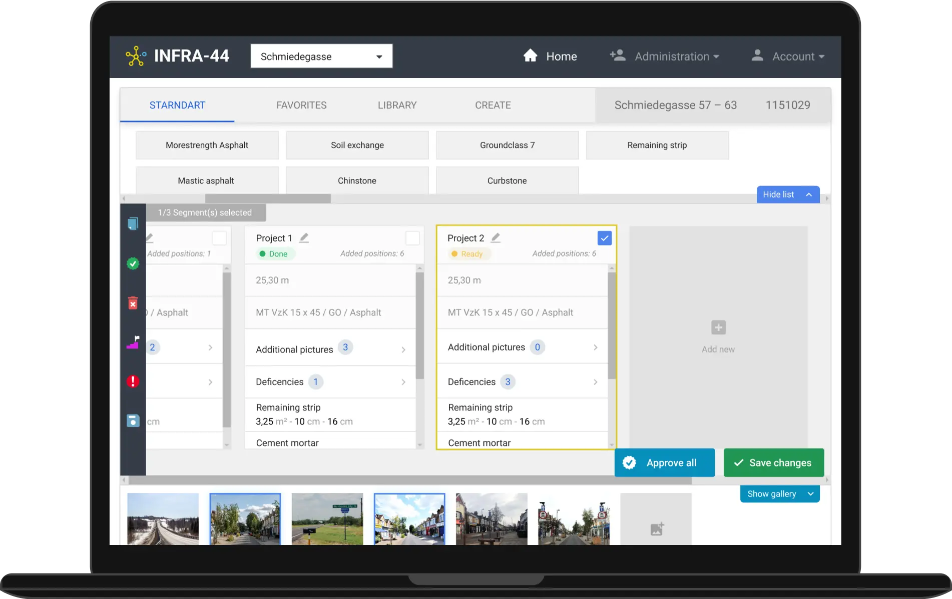 Management of multiple projects