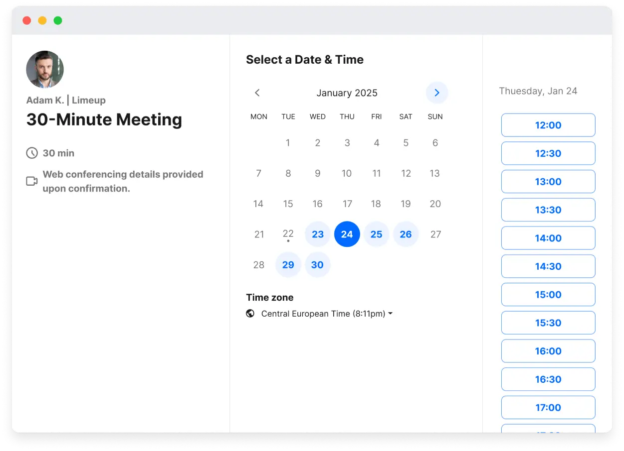 Select time for your consultation