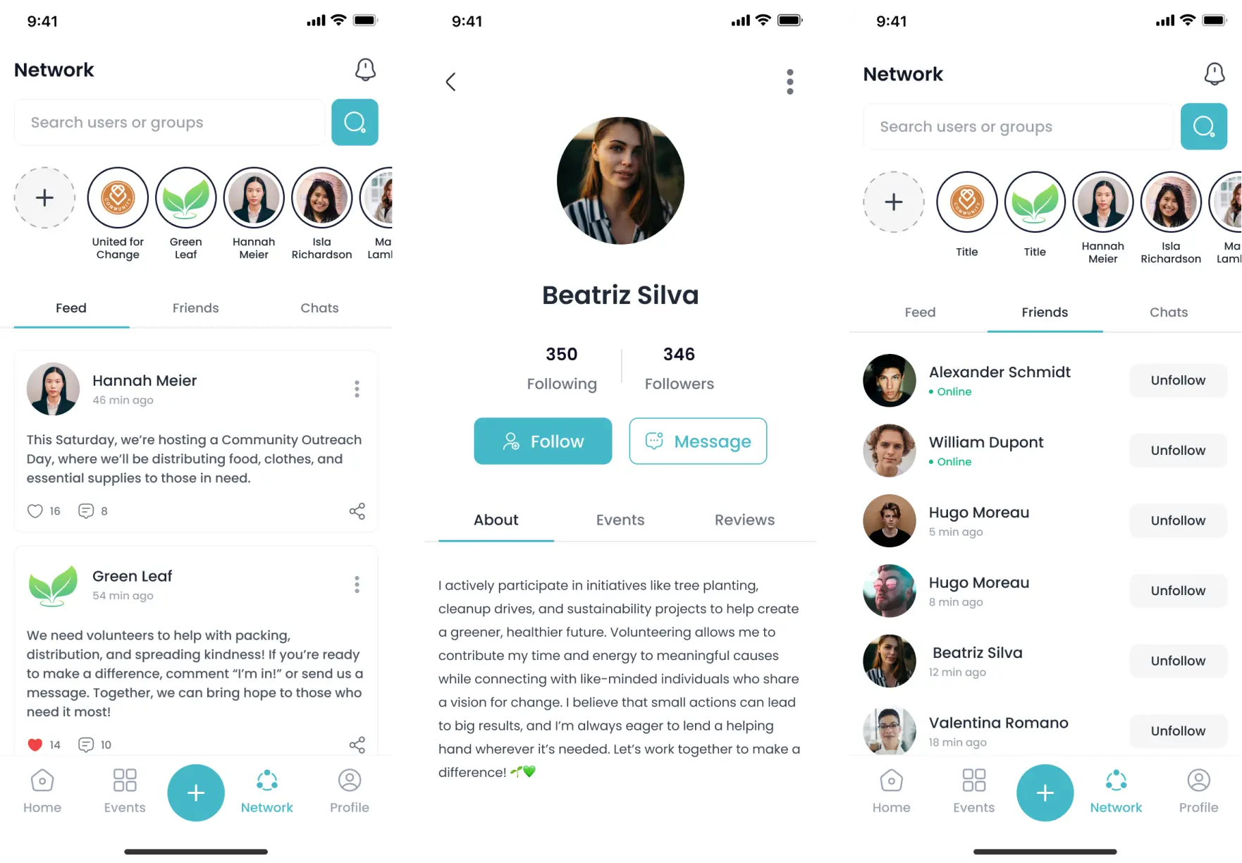 Community screen example