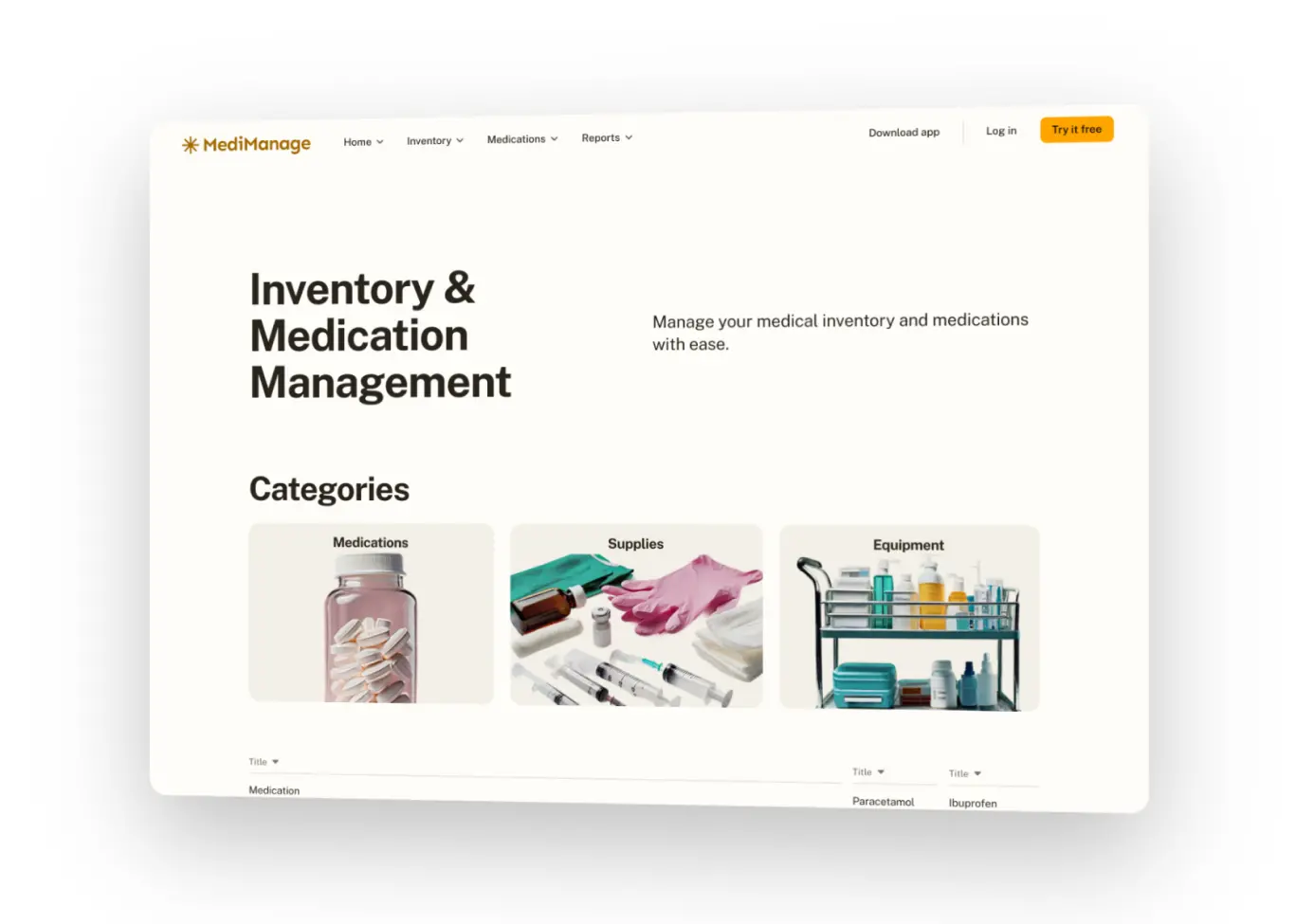 Inventory and medication management platforms development