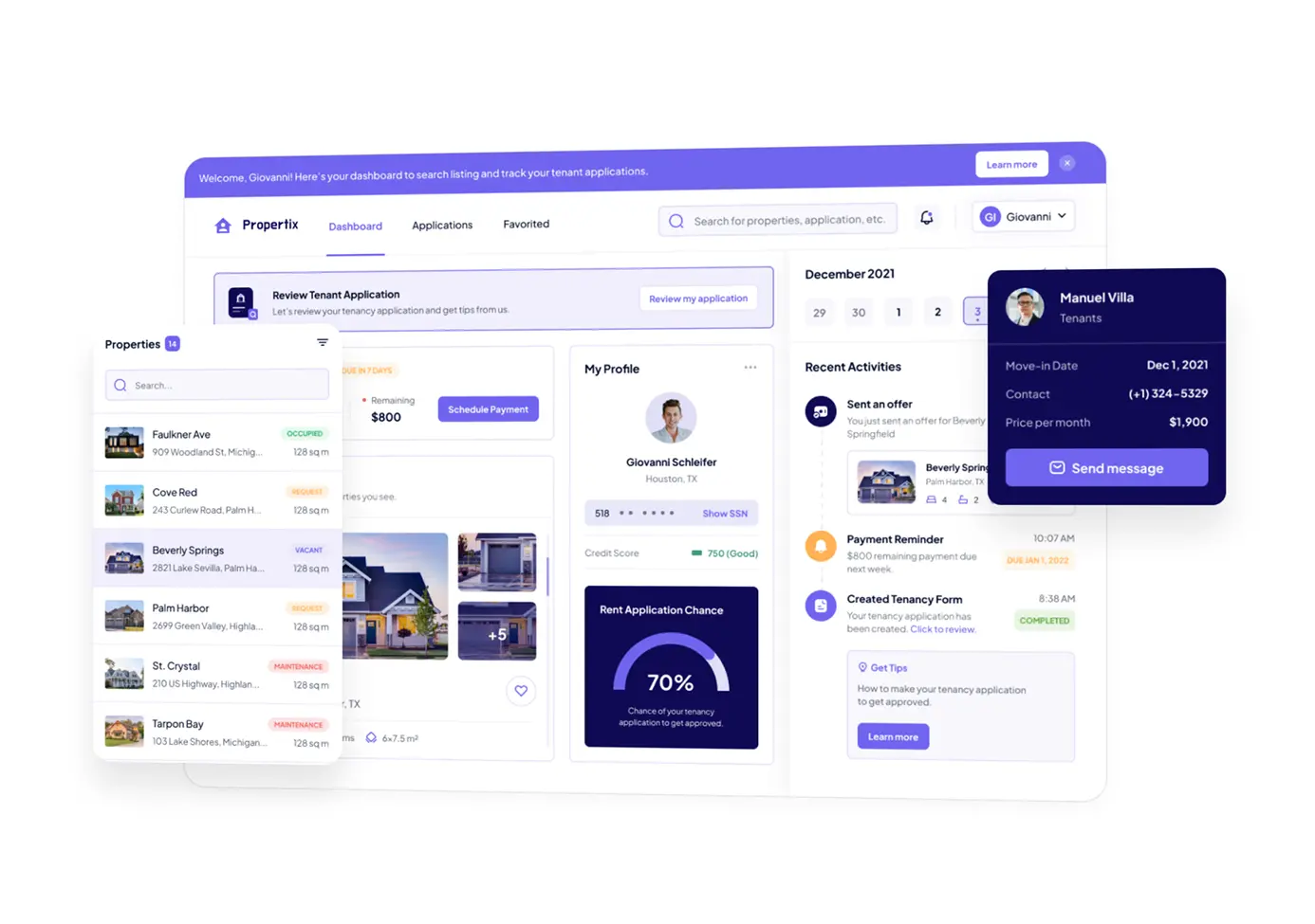 Residential commercial property management platforms