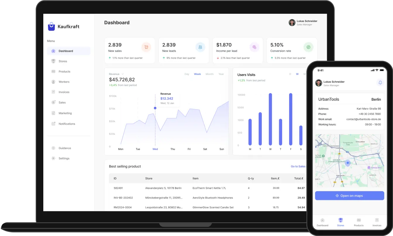 CRM System Design Development for Kaufkraft 1