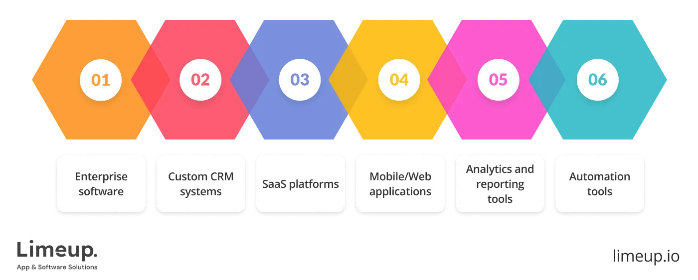 Types of custom software solutions