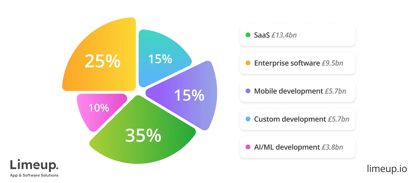 Uk Software Development Market Size By Segment